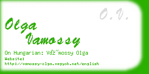 olga vamossy business card